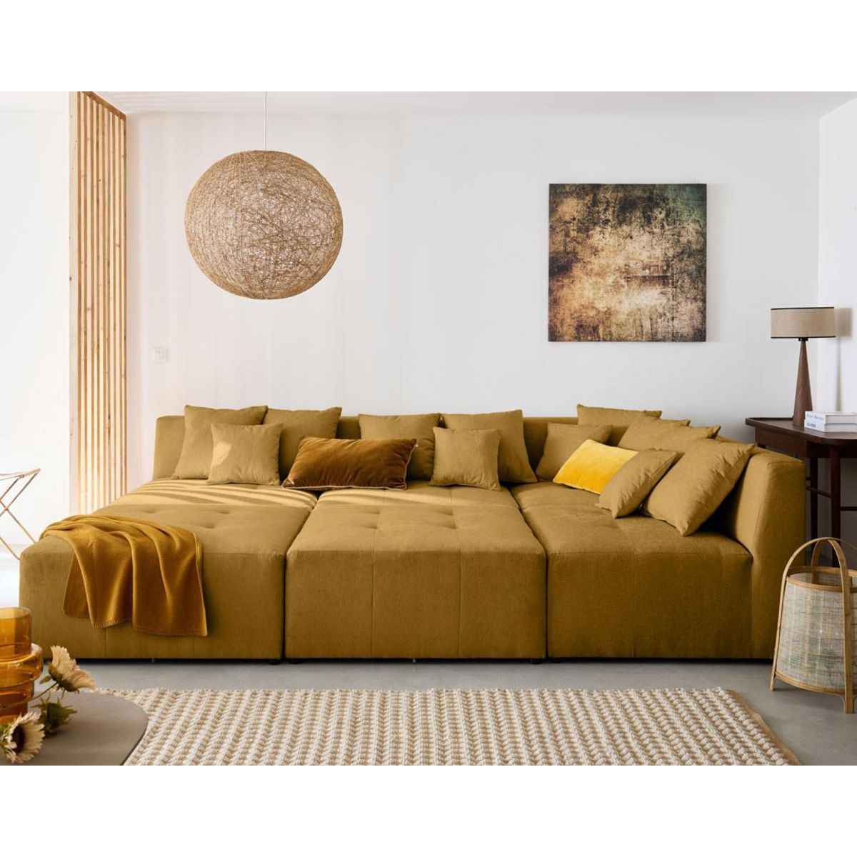 LISA DESIGN Amalfi - pouf modulable - en tissu