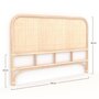 Voir la diapositive 4 : Rendez vous déco Tête de lit 140 cm en rotin naturel - Grace