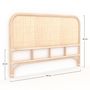 Voir la diapositive 4 : Rendez vous déco Tête de lit 140 cm en rotin naturel - Grace