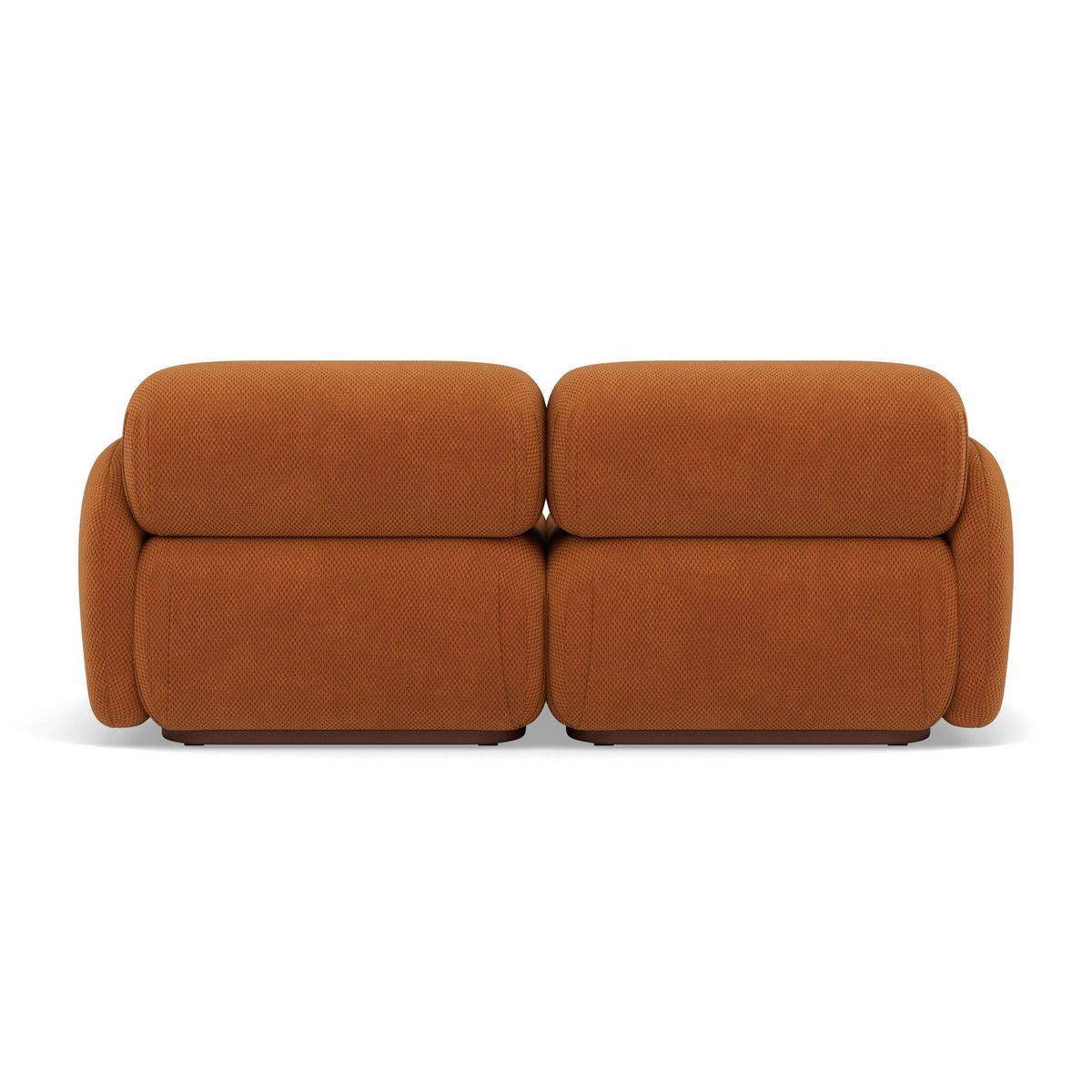 LISA DESIGN Penelope - canapé droit modulable 2 places en velours texturé