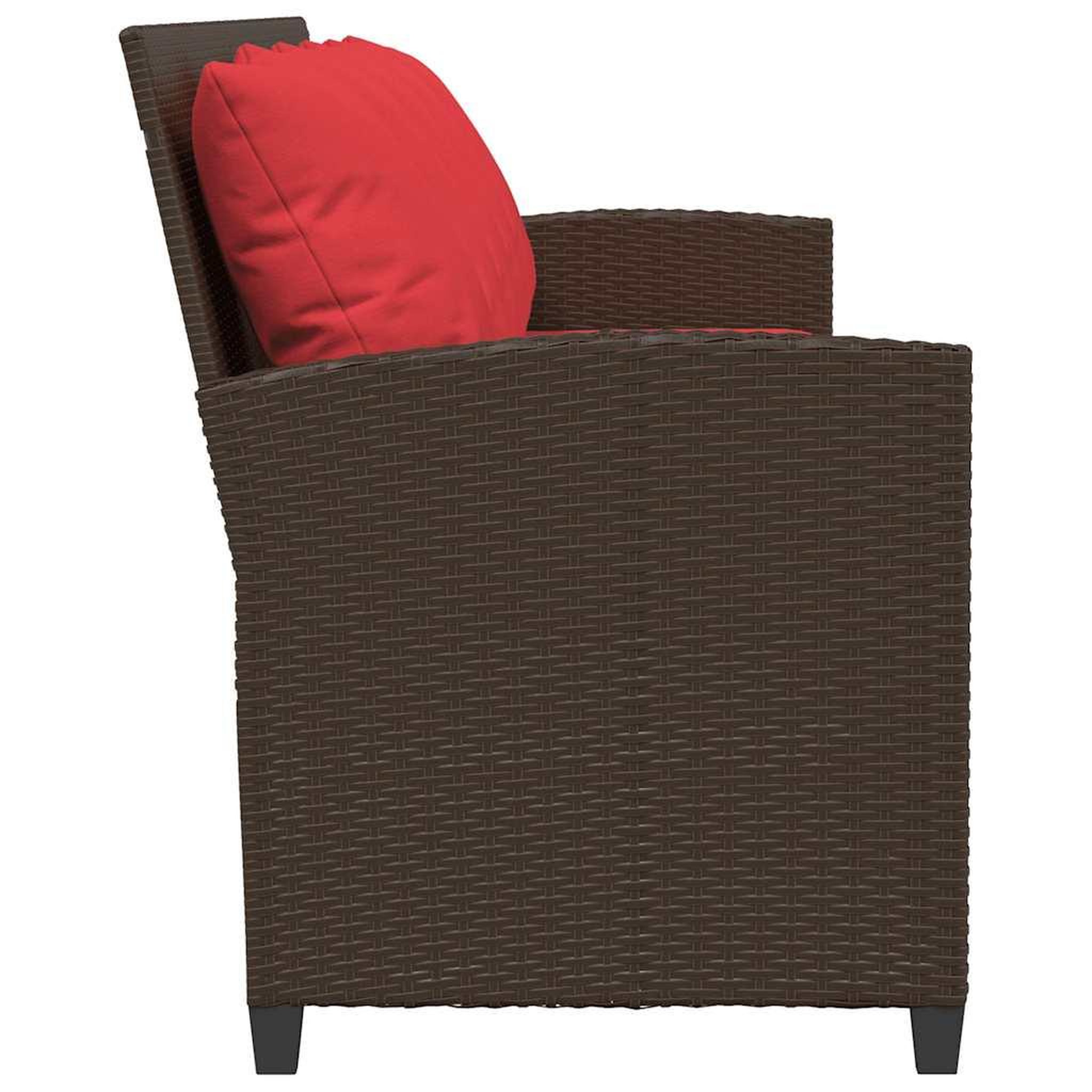 Voir la diapositive 5 : VIDAXL Canape de jardin avec coussins 5 places brun resine tressee