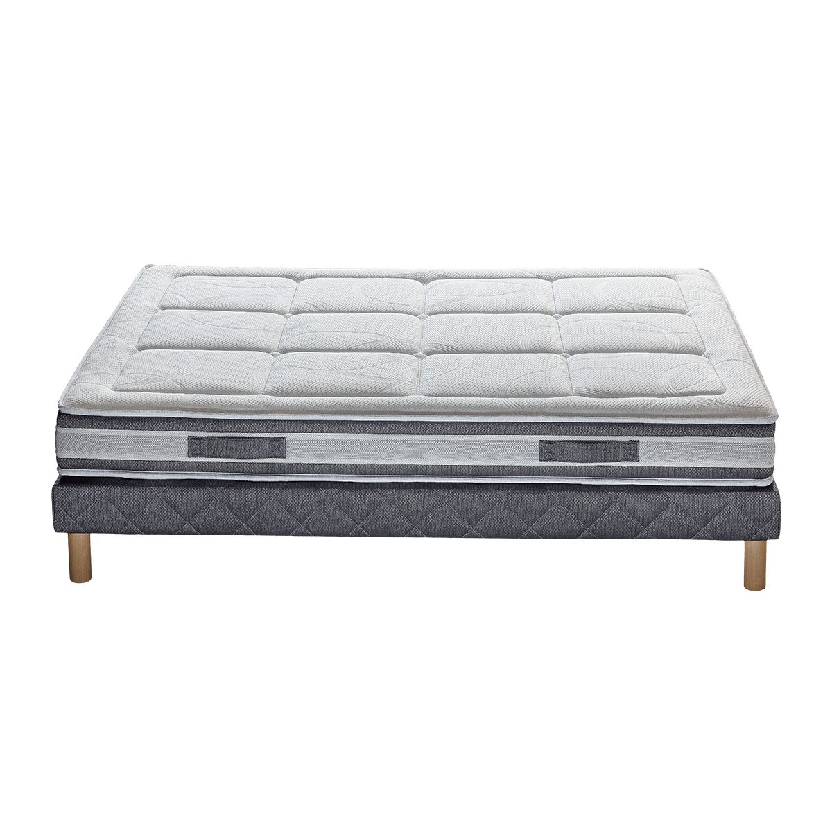 ALOE VERA 140x190cm : Matelas 100% Latex BOTANICA + sommier tapissier ALOE