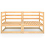 Voir la diapositive 3 : VIDAXL Canape a 2 places de jardin Bois de pin solide