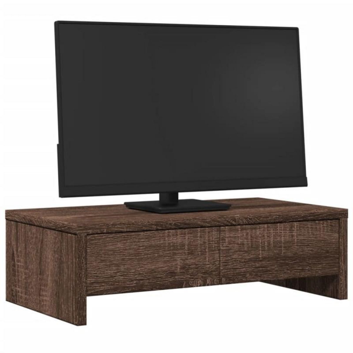 VIDAXL Support de moniteur avec tiroirs chêne marron bois d ingénierie
