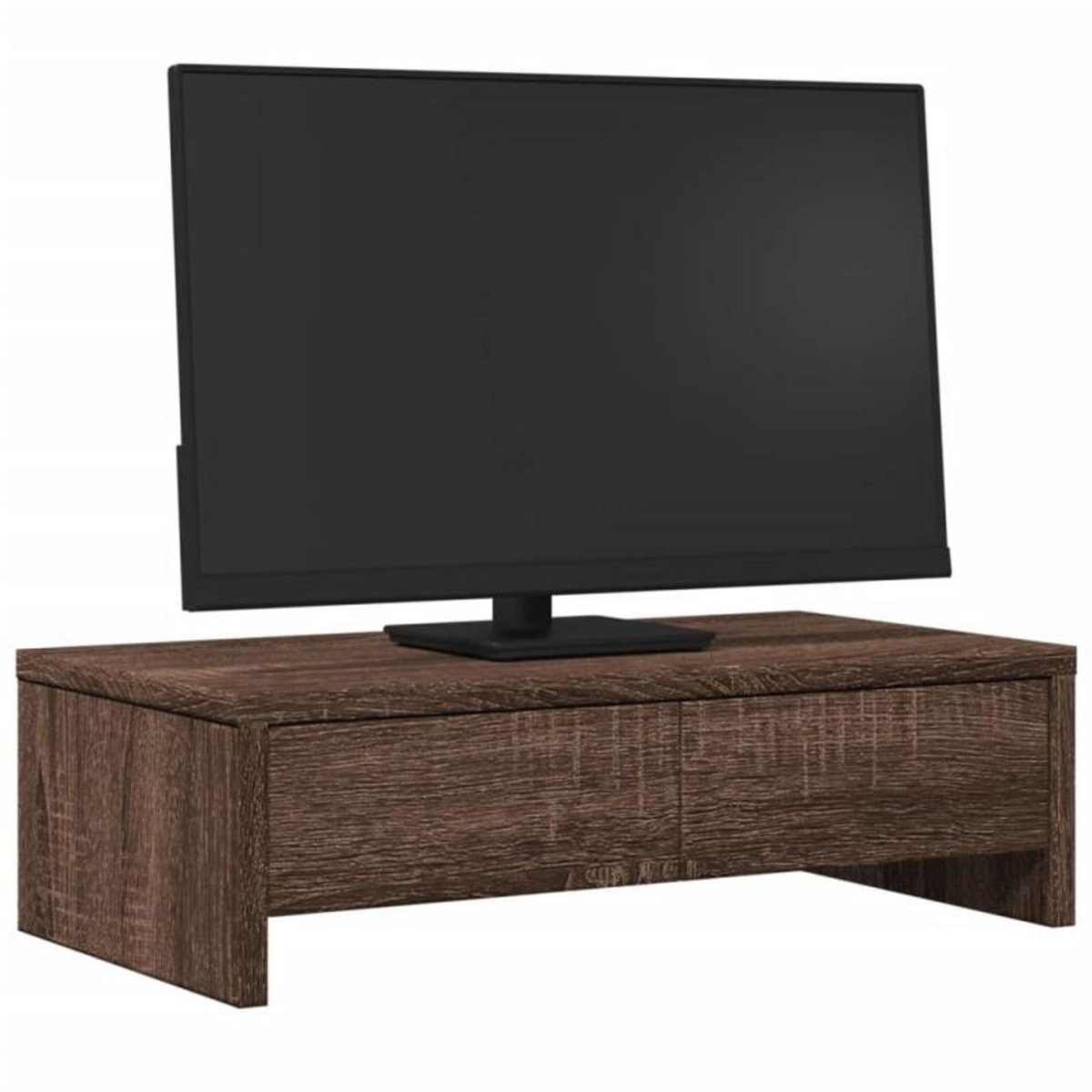 VIDAXL Support de moniteur avec tiroirs chêne marron bois d ingénierie