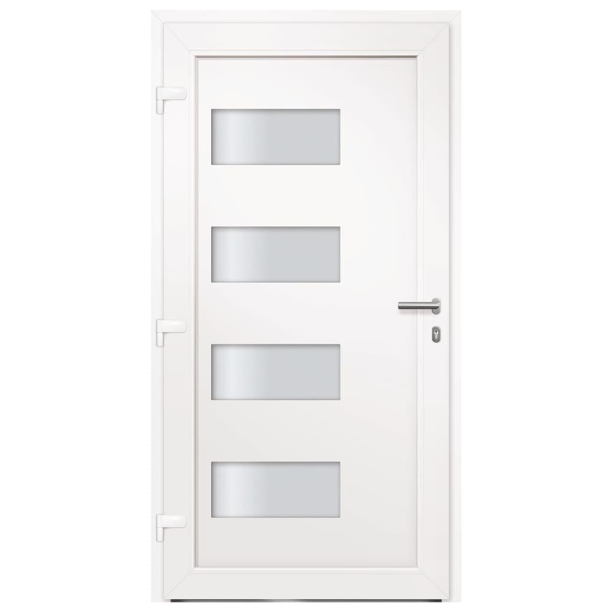 Voir la diapositive 5 : VIDAXL Porte d'entree Aluminium et PVC Anthracite 110x210 cm