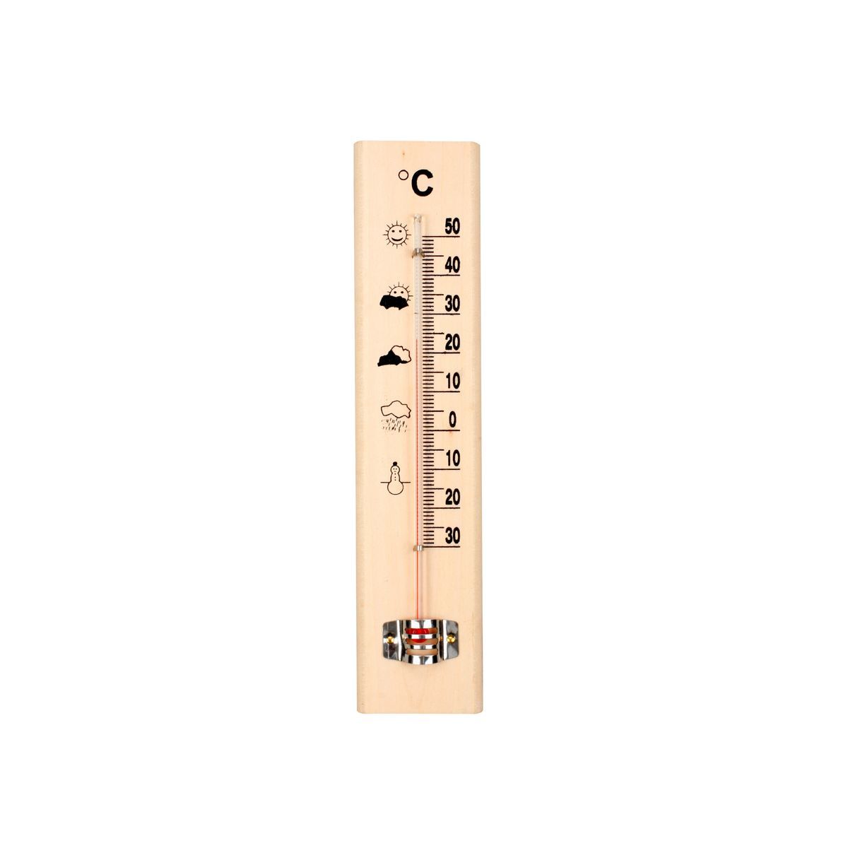 GARDENSTAR Thermometre en bois - 20 cm