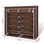 Voir la diapositive 6 : VIDAXL Armoire a chaussures avec housse 115 x 28 x 110 cm Tissu Marron
