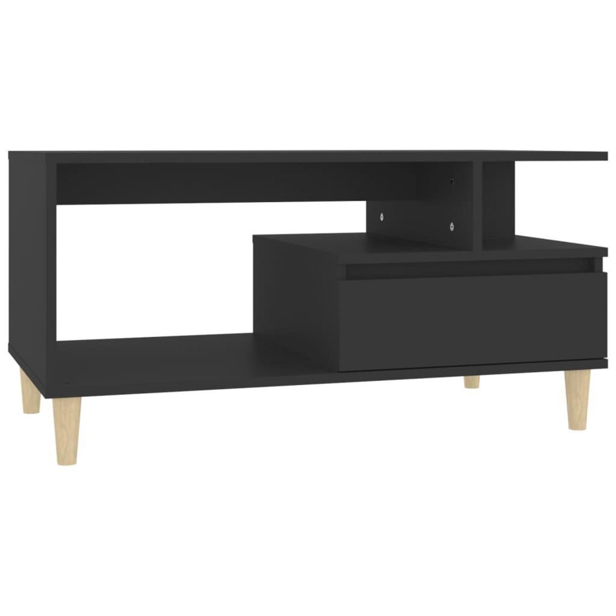 VIDAXL Table basse Noir 90x49x45 cm Bois d'ingenierie