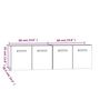 Voir la diapositive 6 : VIDAXL Armoires murales 2 pcs Sonoma gris 60x36,5x35 cm Bois