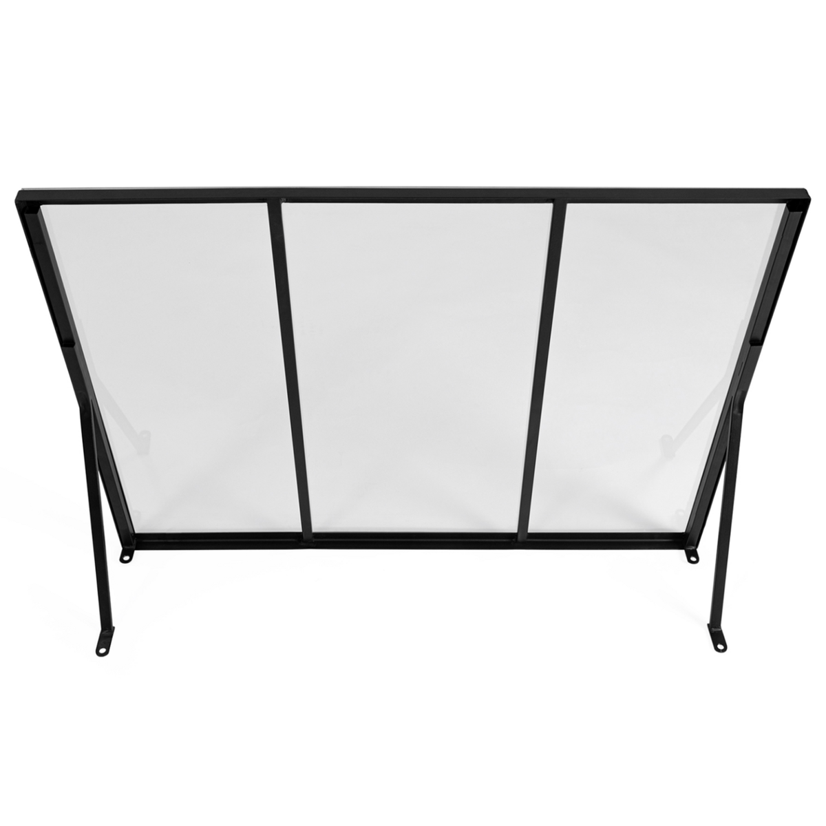 ID MARKET Auvent de porte marquise d'entrée JOSY noir 90 x 140 CM verrière