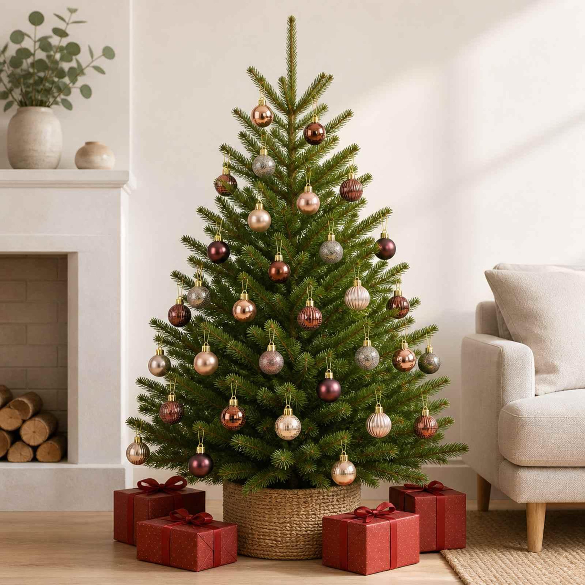 Voir la diapositive 2 : VIDAXL Ensemble de boules de Noël 150 pc Champagne et brun Diam. 3 cm