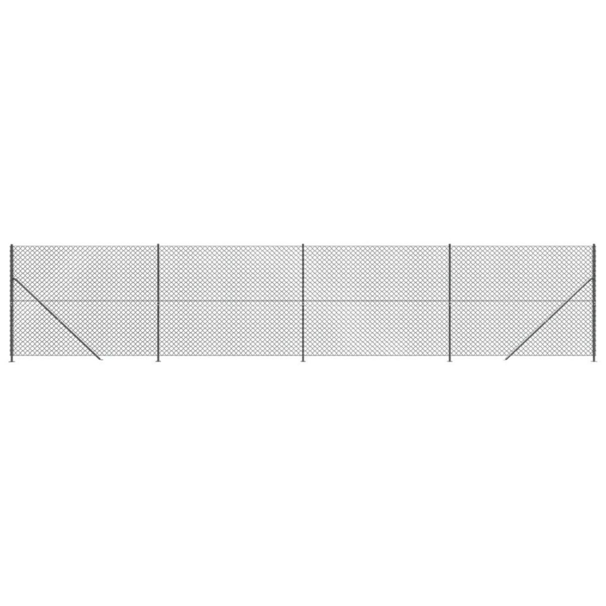 VIDAXL Cloture a mailles losangees avec bride anthracite 1,8x10 m