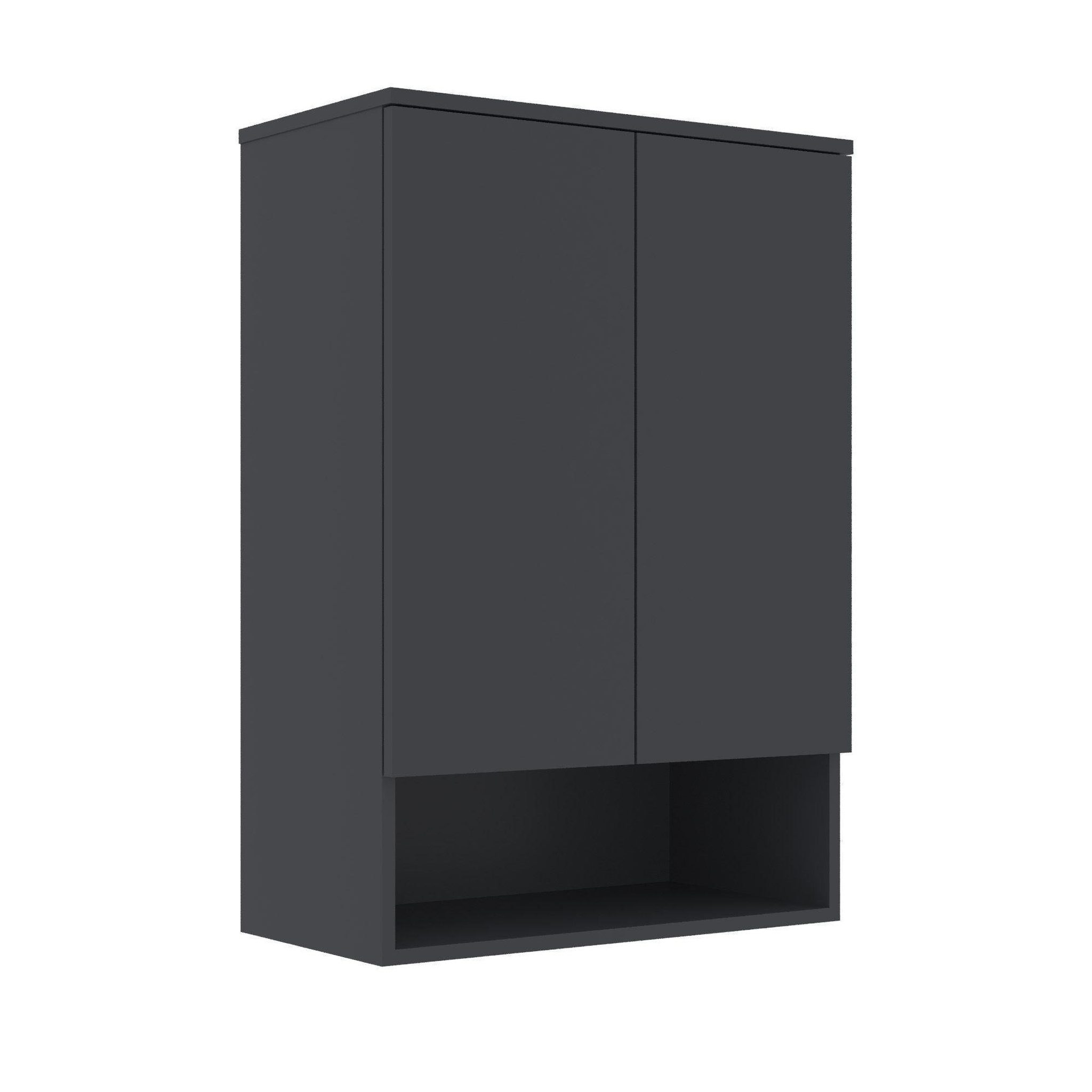 Habitat et Jardin Armoire de Salle de Bain  Bosco Lume 70  - 70 x 36 x 100 cm - Matte Anthracite