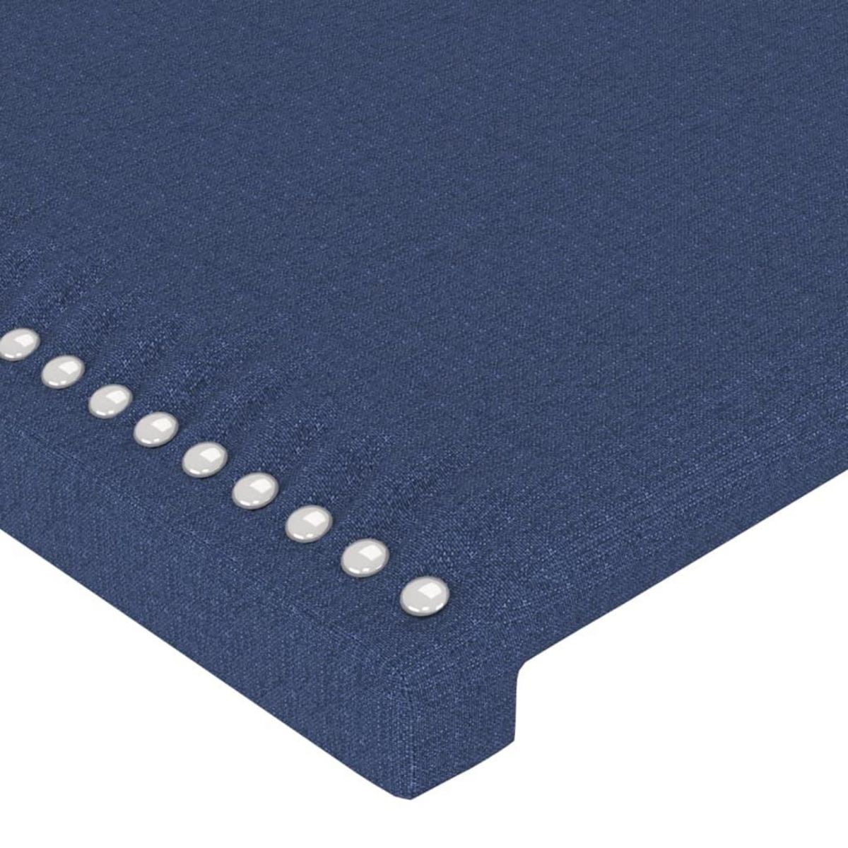 VIDAXL Tete de lit avec oreilles Bleu 147x16x118/128 cm Tissu