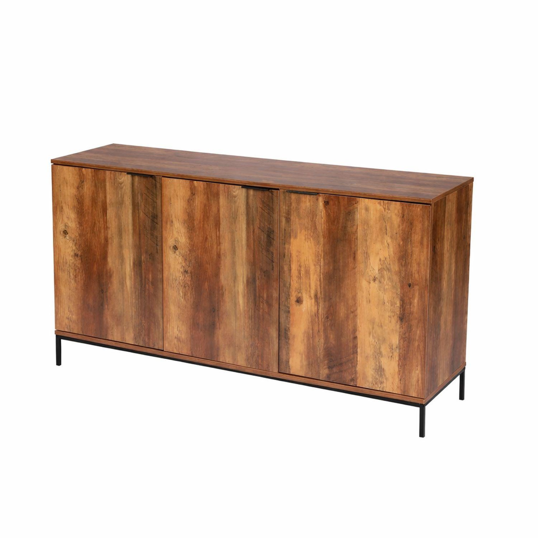 DIVERS Buffet 3 portes effet noyer joya - marron