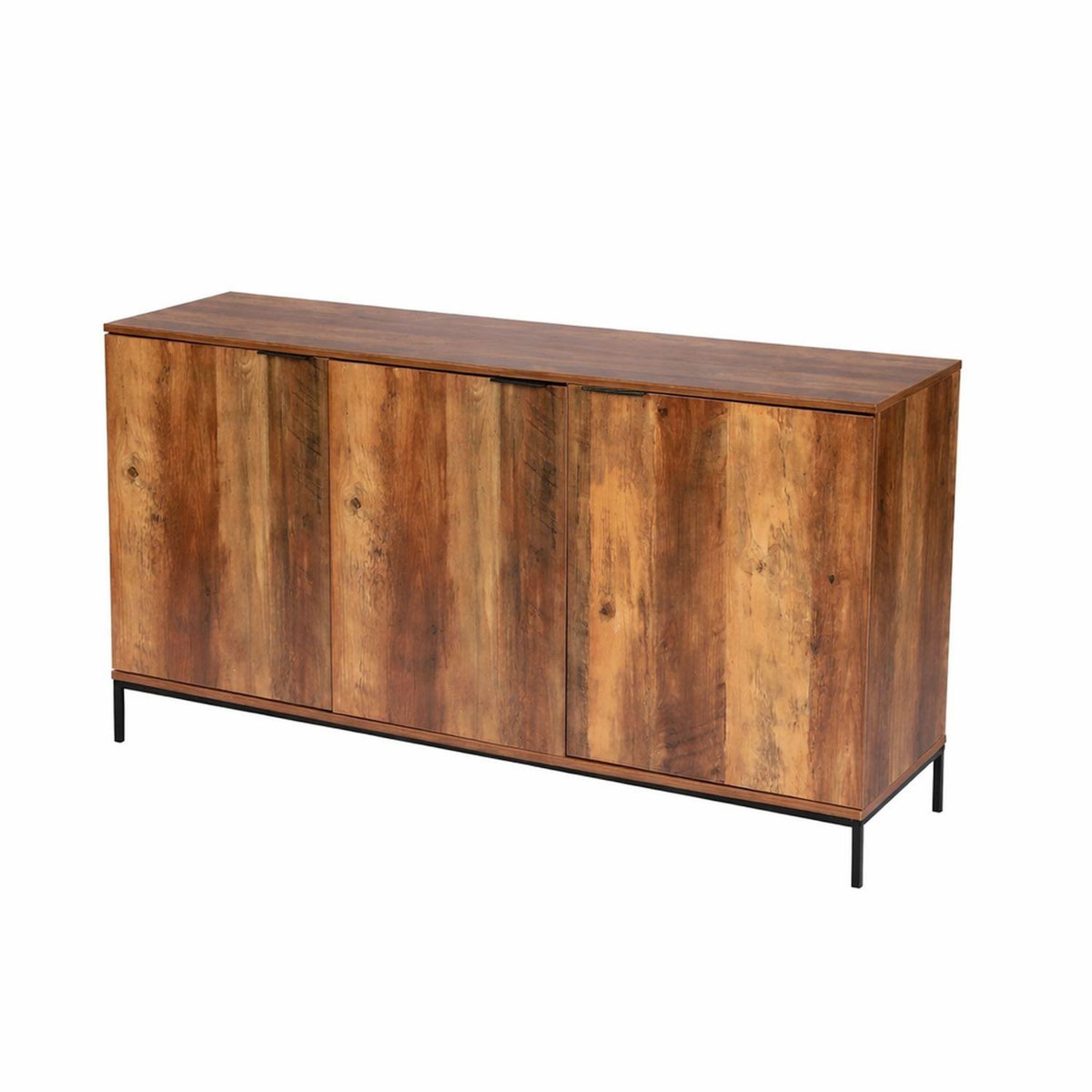 DIVERS Buffet 3 portes effet noyer JOYA - Marron