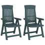 Voir la diapositive 2 : VIDAXL Chaises inclinables de jardin lot de 2 vert PP