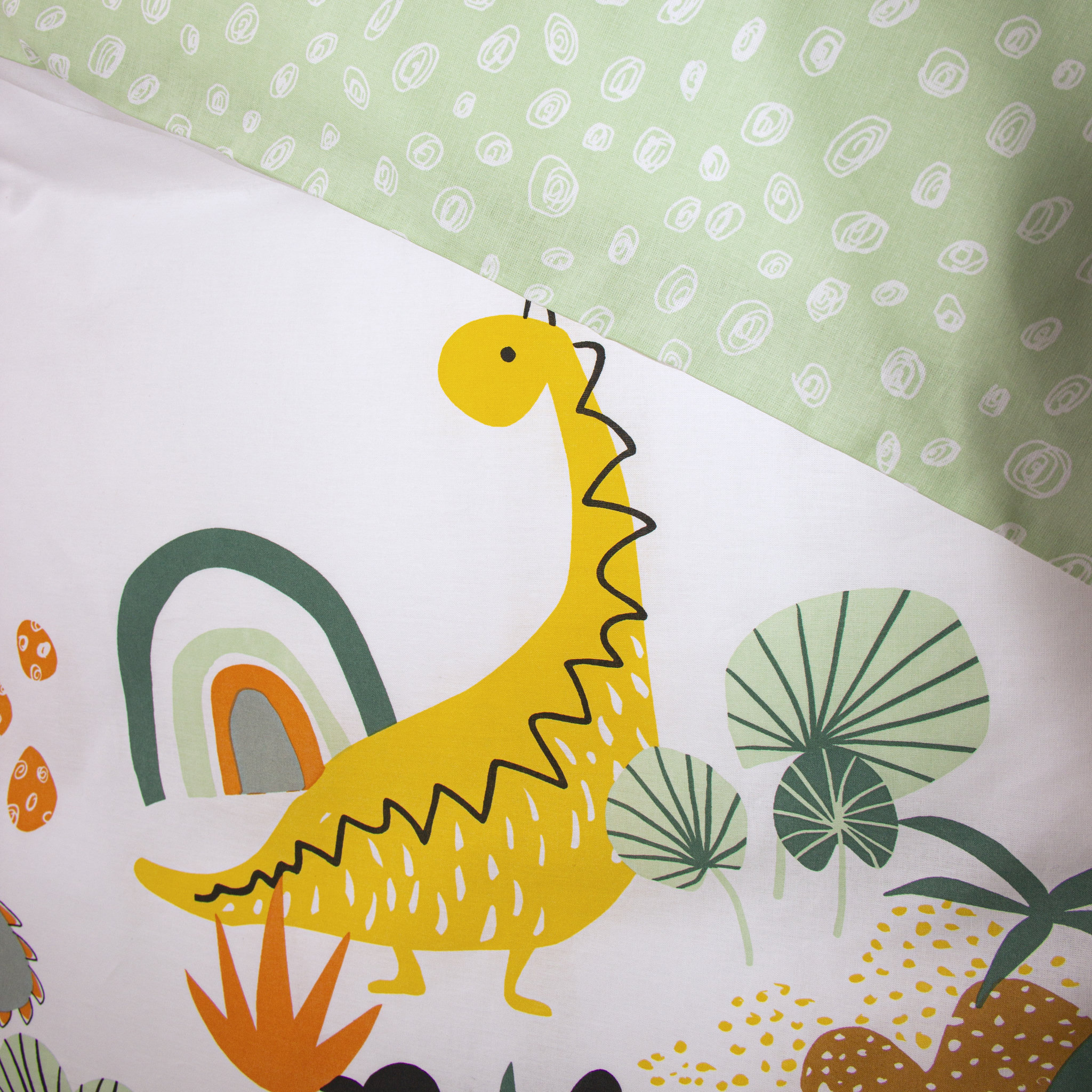 Voir la diapositive 4 : COTE DECO Parure housse de couette enfant coton 57 fils JURASSIK