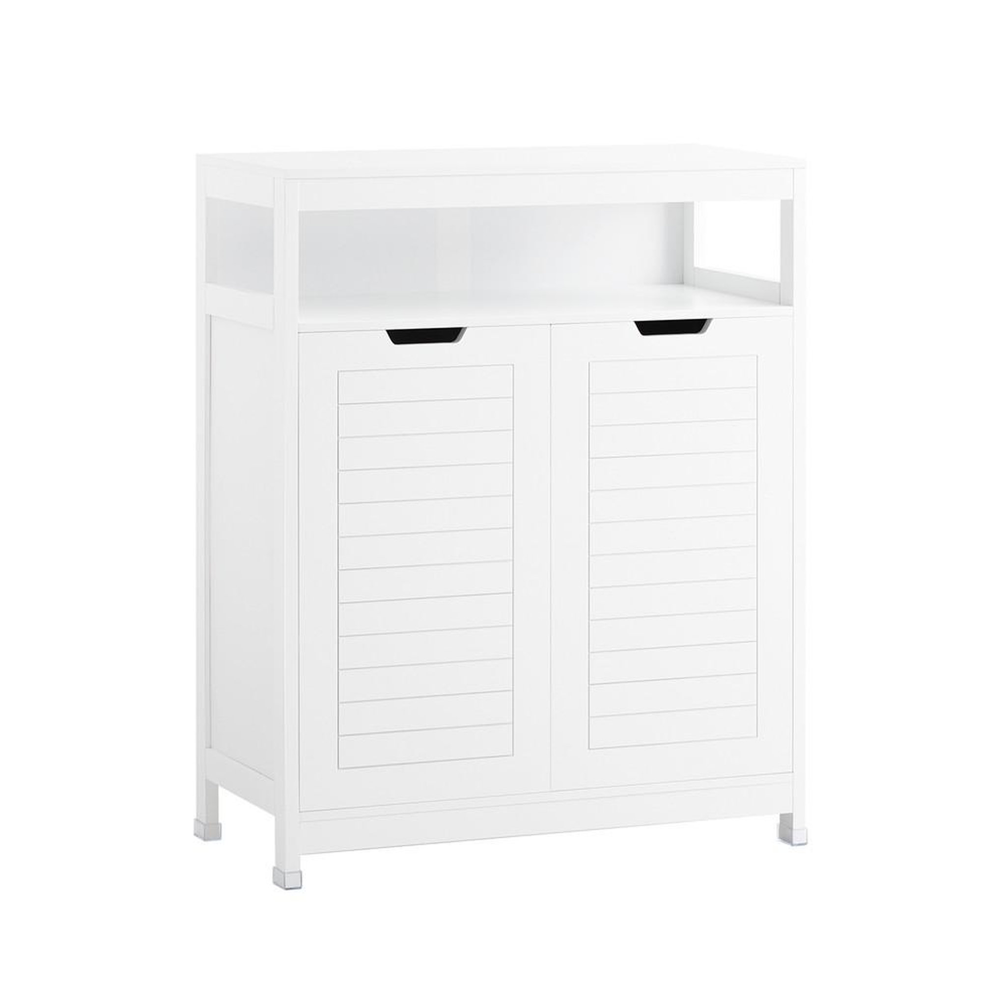 SOBUY SoBuy - Meuble bas de salle de bain à deux portes - Blanc - 70x35x90cm - Minimaliste - BZR121-W