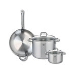 ELO Ensemble de 1 Poêle de cuisson 32 cm et 2 faitouts 16 et 26 cm Elo Profi Citrin
