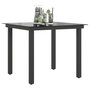 Voir la diapositive 4 : VIDAXL Table de jardin Noir 80x80x74 cm Aluminium et verre