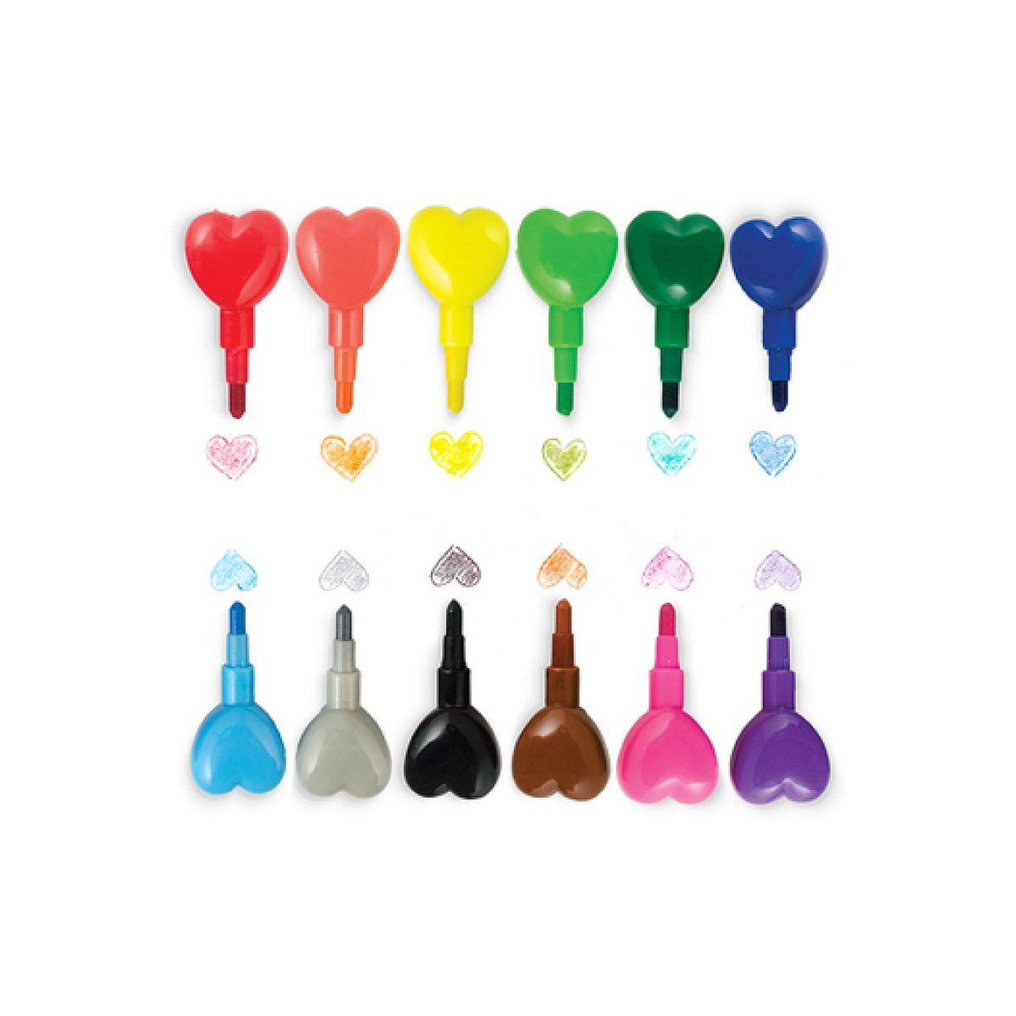 Voir la diapositive 5 : COOLKIDZ PROJECT Crayons empilables - forme de coeurs