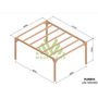 Voir la diapositive 2 : JARDIDECO Pergola en bois lamellé-collé Lille 500 x 400 cm - Maderland