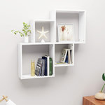 VIDAXL Etagere murale cube Blanc 80x15x78,5 cm Bois d'ingenierie