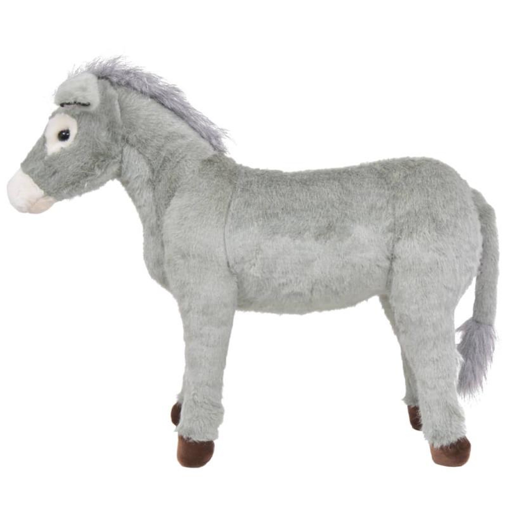 Voir la diapositive 2 : VIDAXL Jouet en peluche Âne Gris XXL