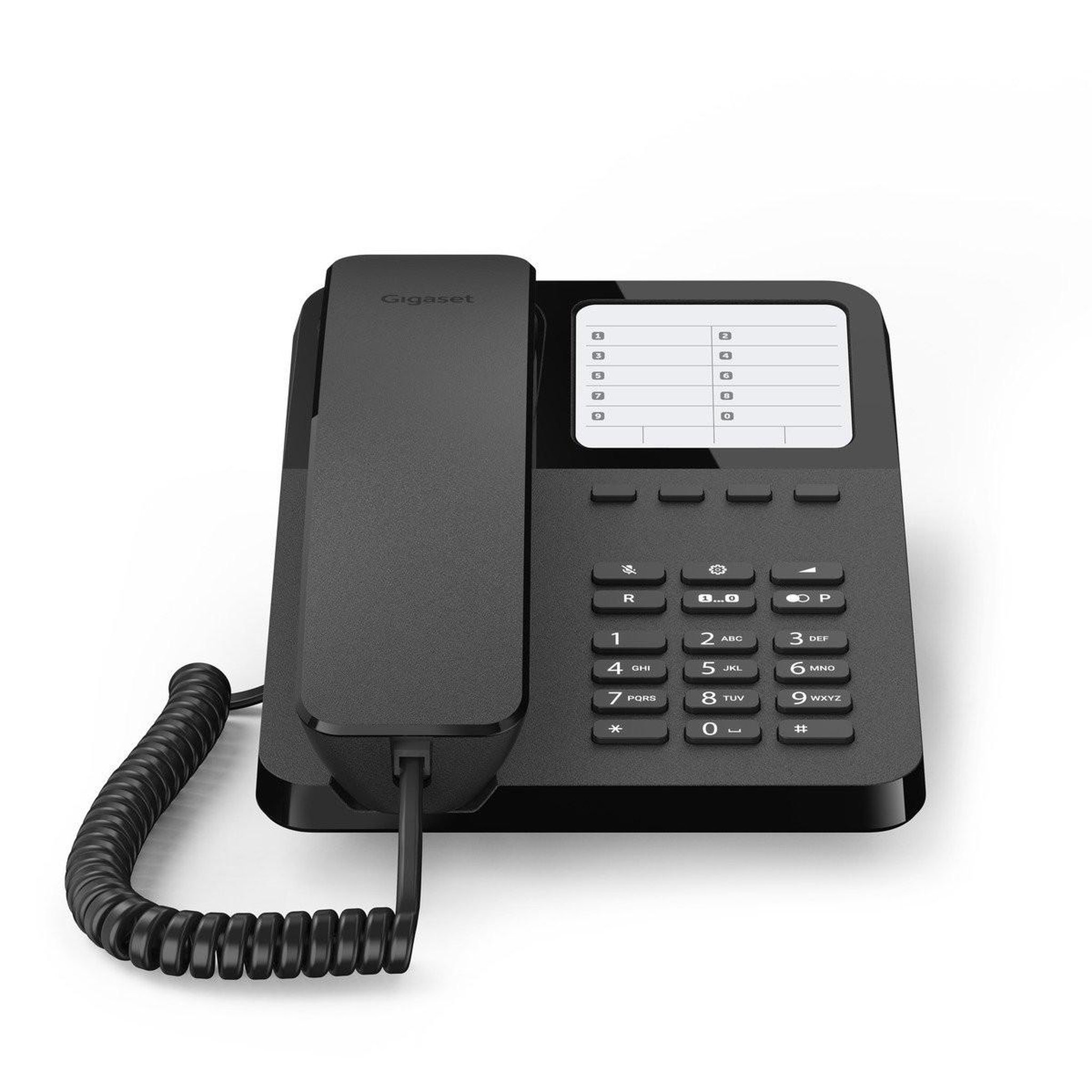Voir la diapositive 2 : GIGASET Téléphone de bureau analogique gigaset desk 400 à fixation murale, noir