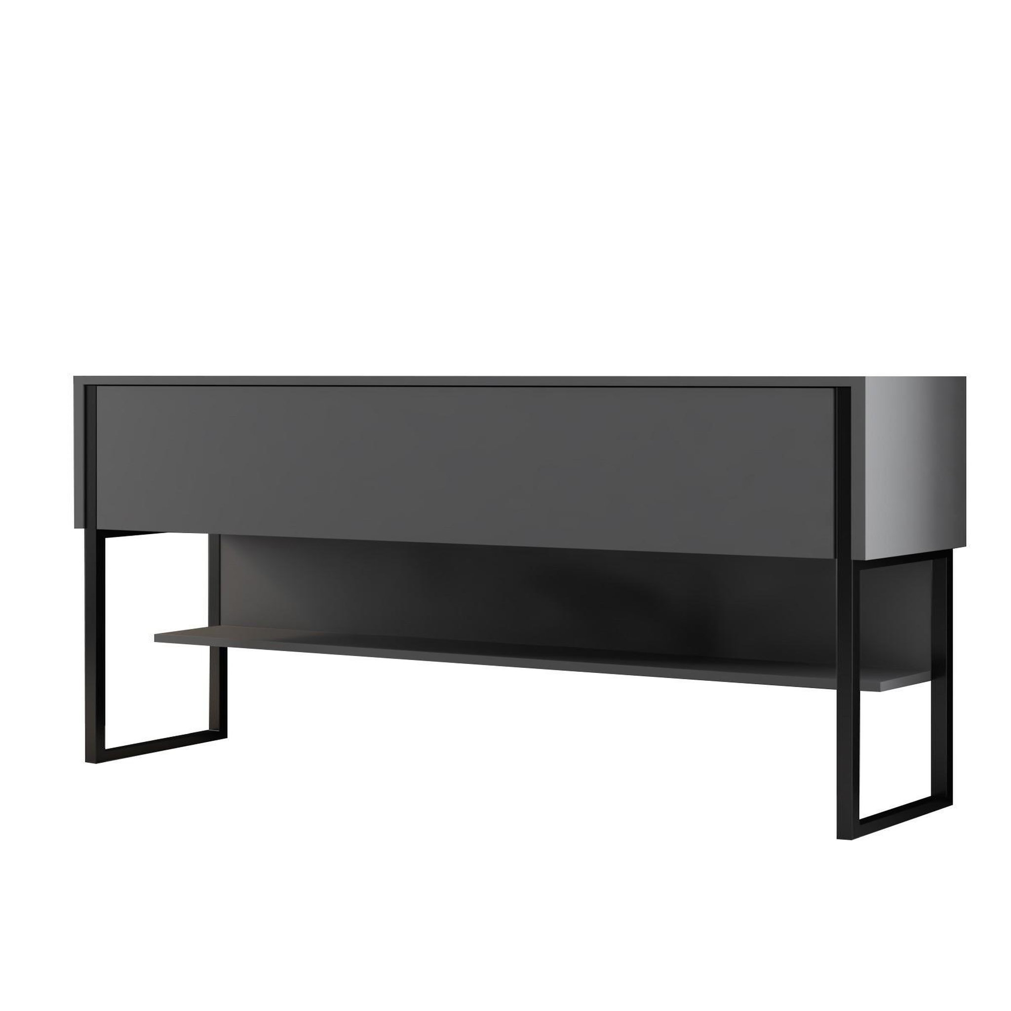 Habitat et Jardin Commode en bois  luxe  - 120 x 30 x 80 cm - noiranthracite