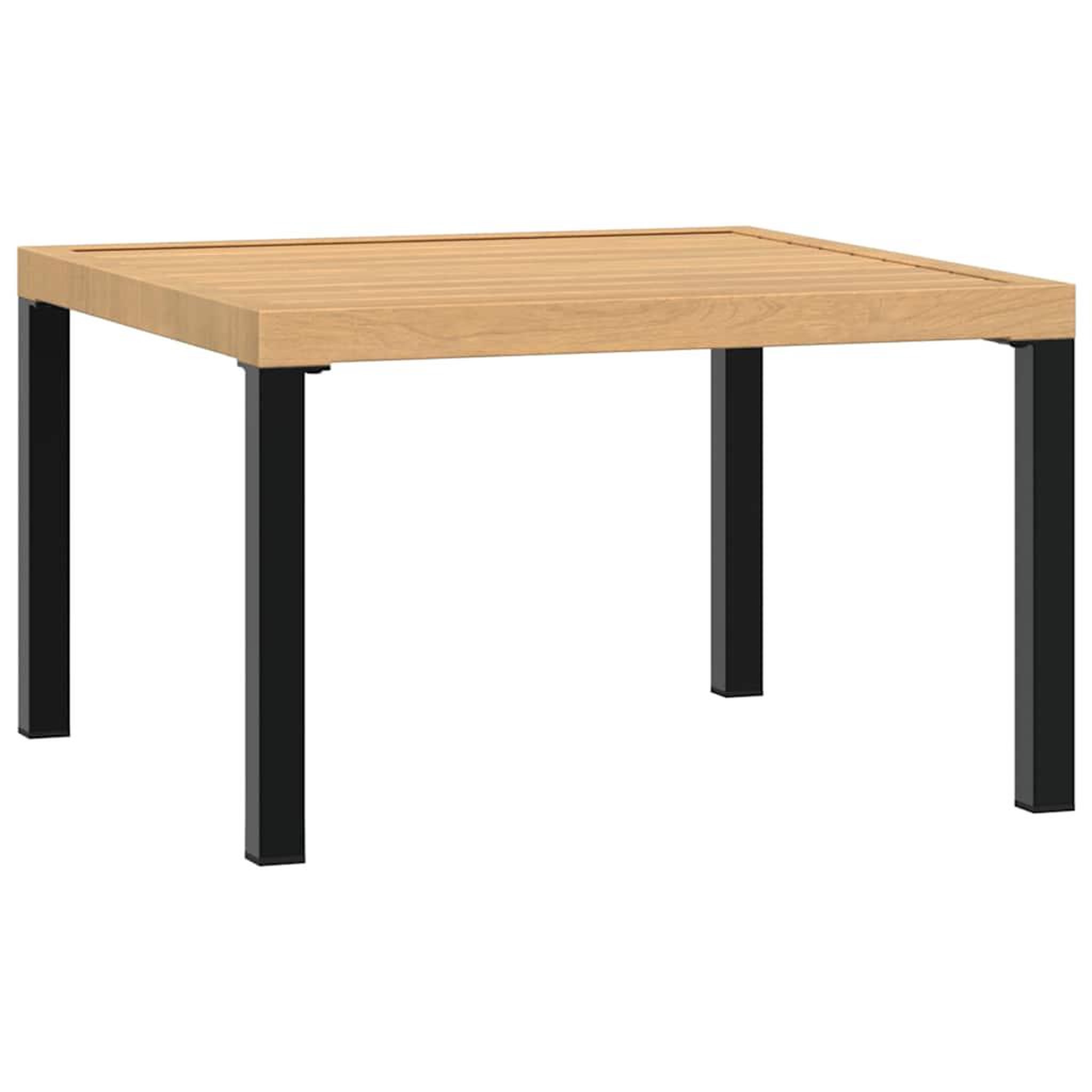 Voir la diapositive 2 : VIDAXL Table basse de jardin noir 65x65x40 cm aluminium