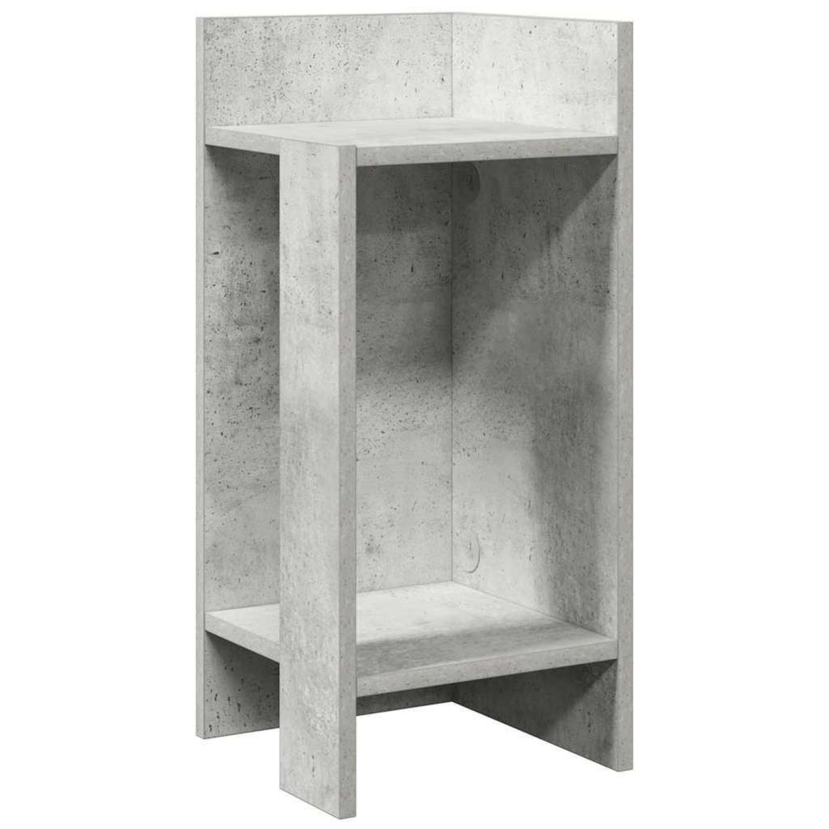 VIDAXL Tables d'appoint 2 pcs avec etagere gris beton 25,5x27x60 cm