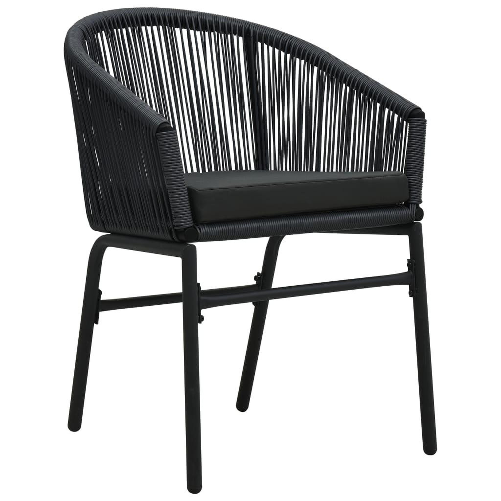 Voir la diapositive 4 : VIDAXL Ensemble a manger de jardin 5 pcs Noir