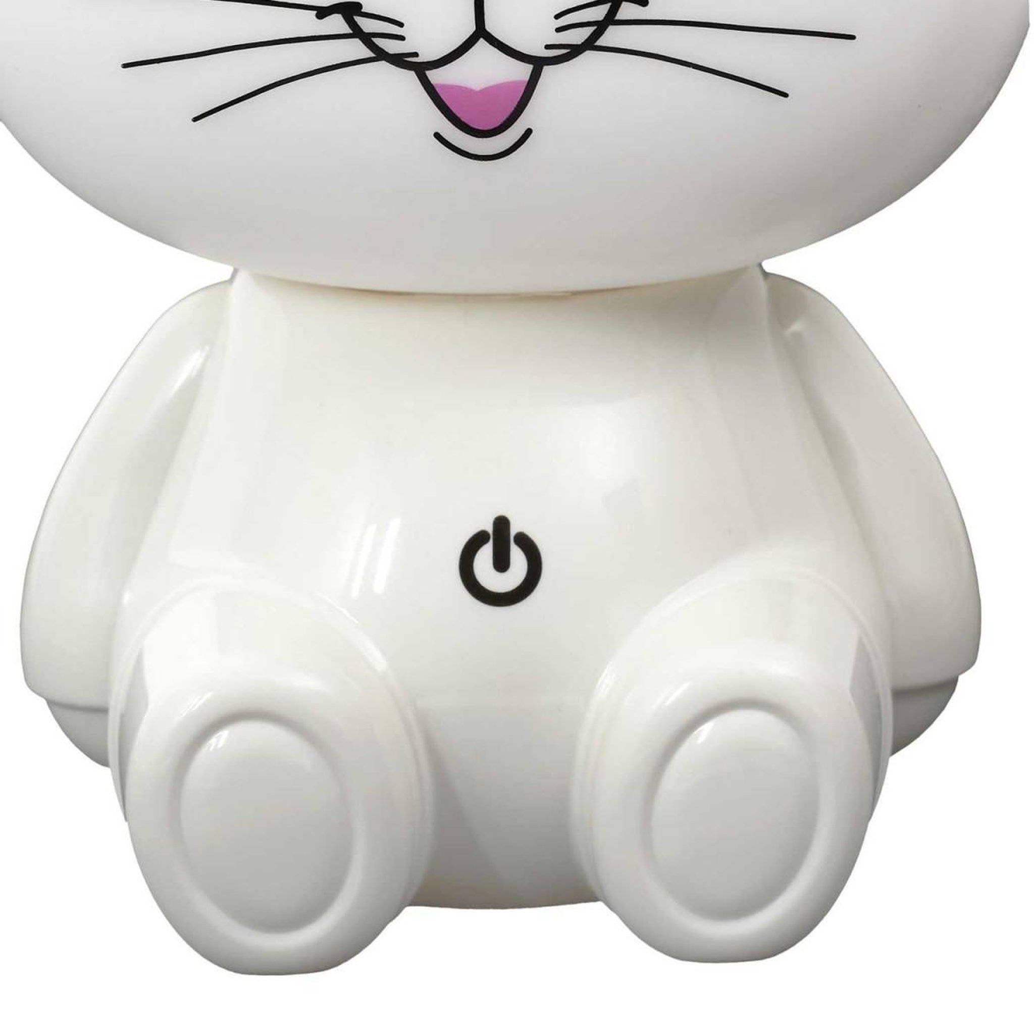 Voir la diapositive 2 : HOME DECO KIDS Veilleuse Enfant à LED  Chat  17cm Blanc