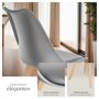 Voir la diapositive 4 : tectake Ensemble de chaises de salle à manger avec siège rembourré gris Lot de 8