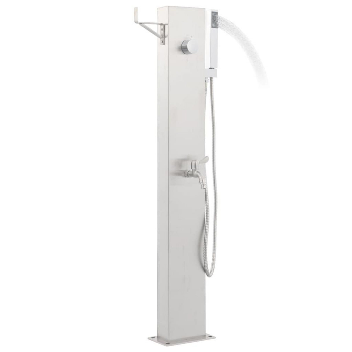 VIDAXL Robinet de douche de jardin 110 cm Acier inoxydable