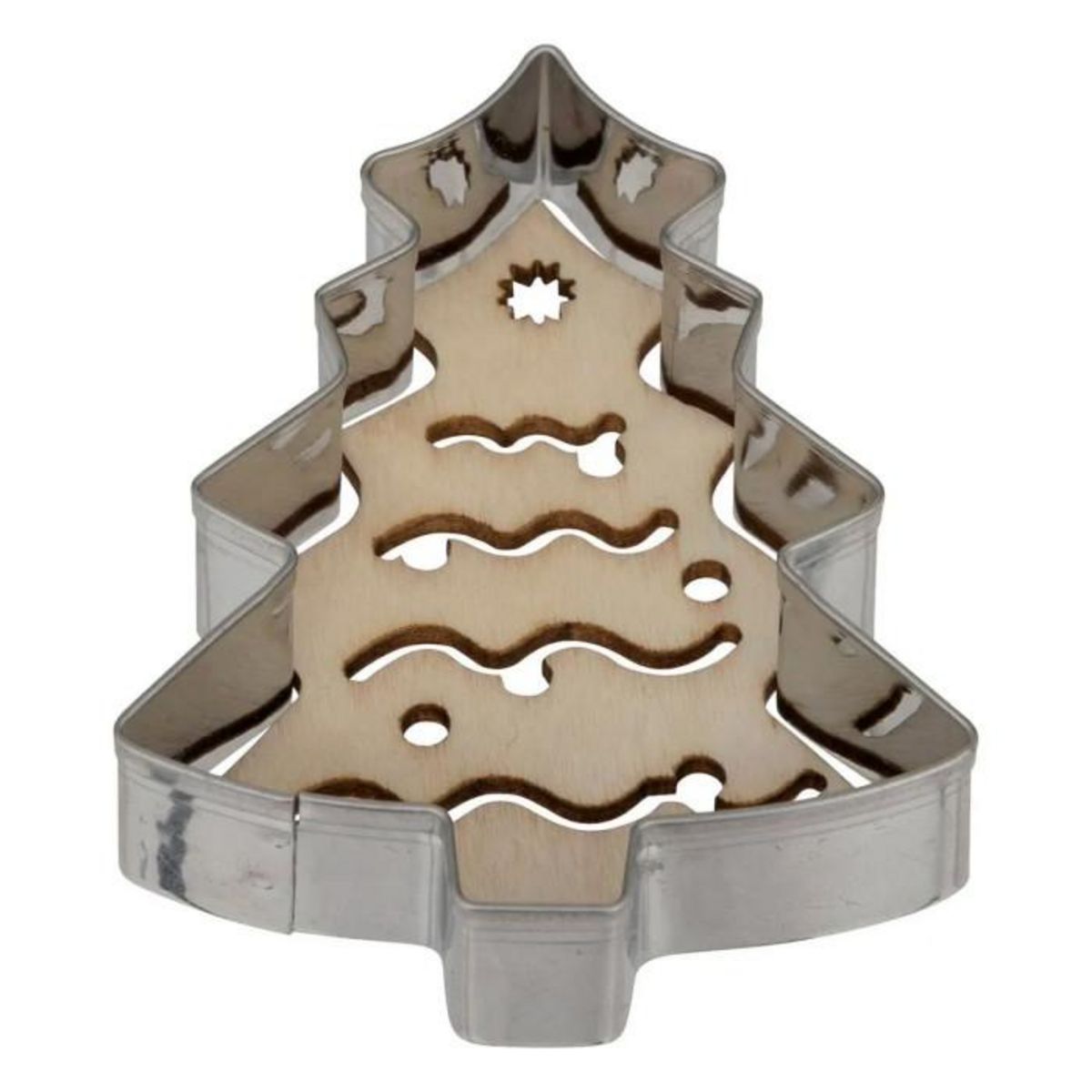 FIVE Lot de 3 Emporte-Pièces & 3 Embosseurs  Noël  7cm Argent