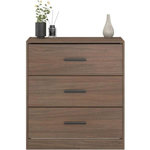 PARISOT Commode - AZUKA - 3 tiroirs - Orme torréfié - 80 x 44 x 88 cm - PARISOT