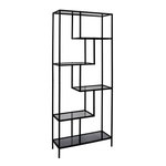 Paris Prix Étagère en Verre Fumé  Edison  180cm Noir