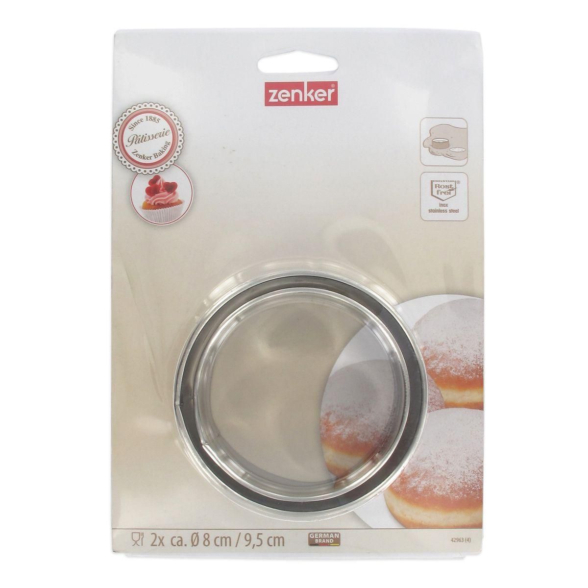 ZENKER Lot de 2 emporte-pièces ronds pour beignet Zenker Emporte-pièces