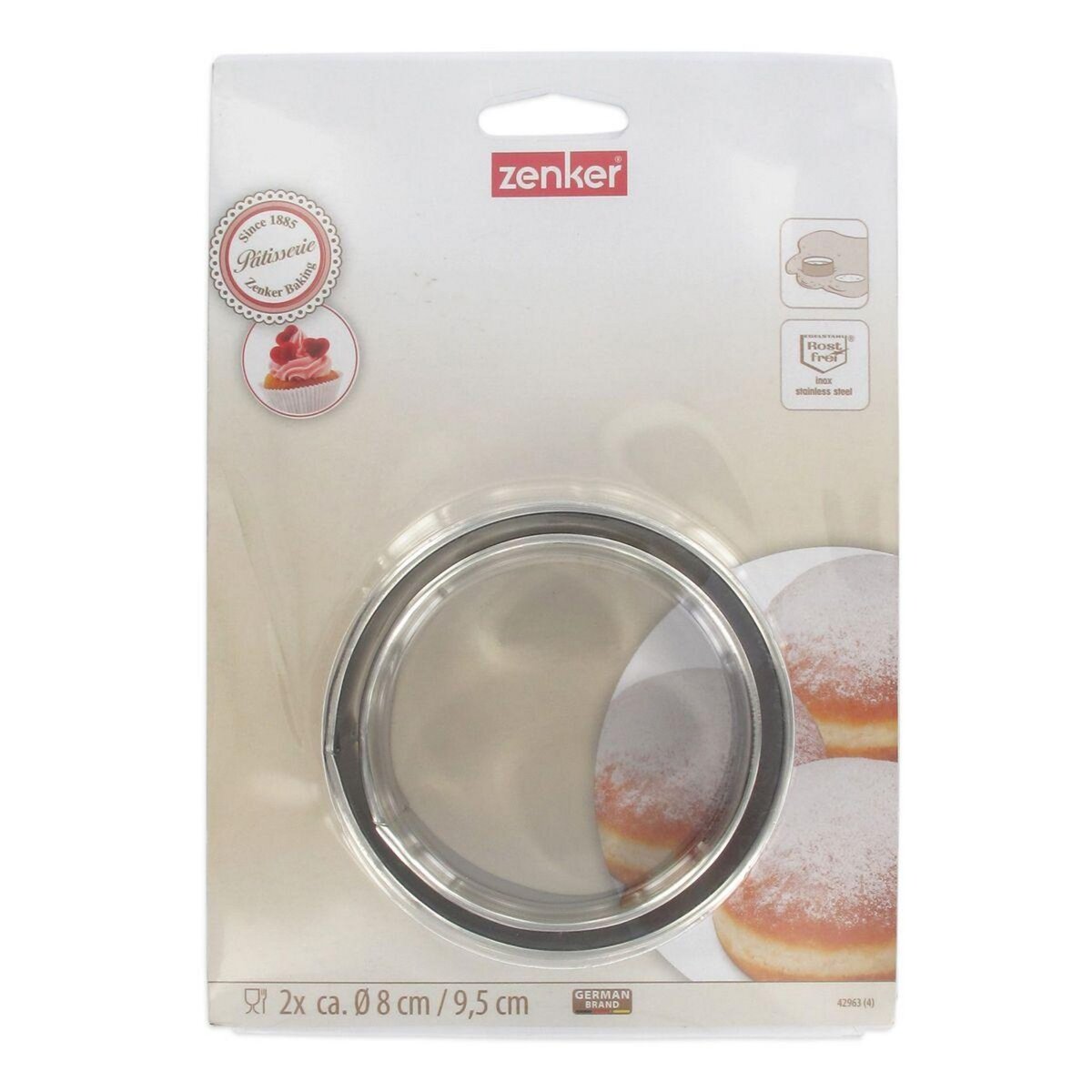 ZENKER Lot de 2 emporte-pièces ronds pour beignet Zenker Emporte-pièces