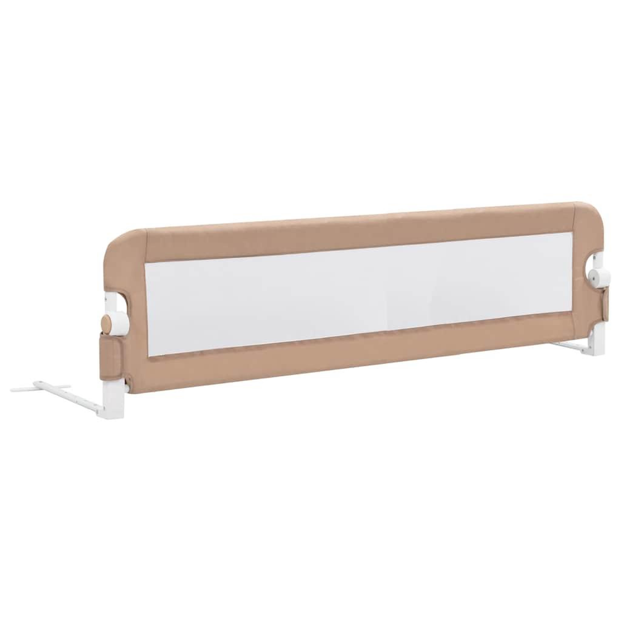 Voir la diapositive 2 : VIDAXL Barriere de lit enfant Taupe 150x42 cm Polyester