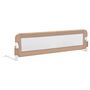 Voir la diapositive 2 : VIDAXL Barriere de lit enfant Taupe 150x42 cm Polyester