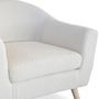 Voir la diapositive 2 : Paris Prix Fauteuil Scandinave en Bouclette Lainée  Delia  79cm Crème