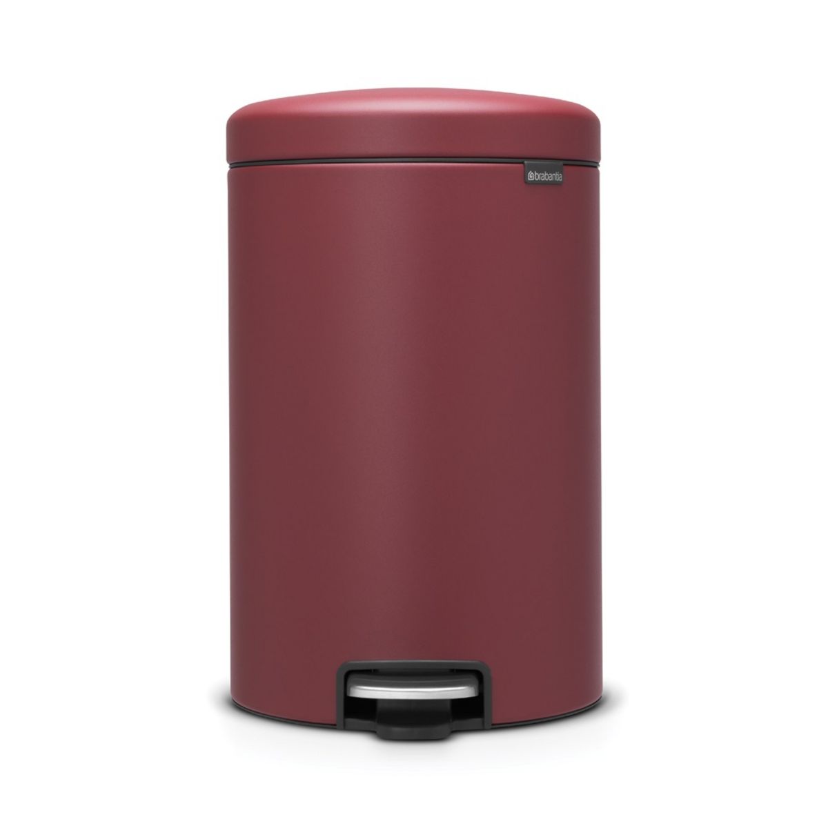 BRABANTIA Poubelle 20 litres avec seau à pédale bordeau