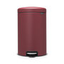 Voir la diapositive 2 : BRABANTIA Poubelle 20 litres avec seau à pédale bordeau