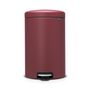 Voir la diapositive 2 : BRABANTIA Poubelle 20 litres avec seau à pédale bordeau