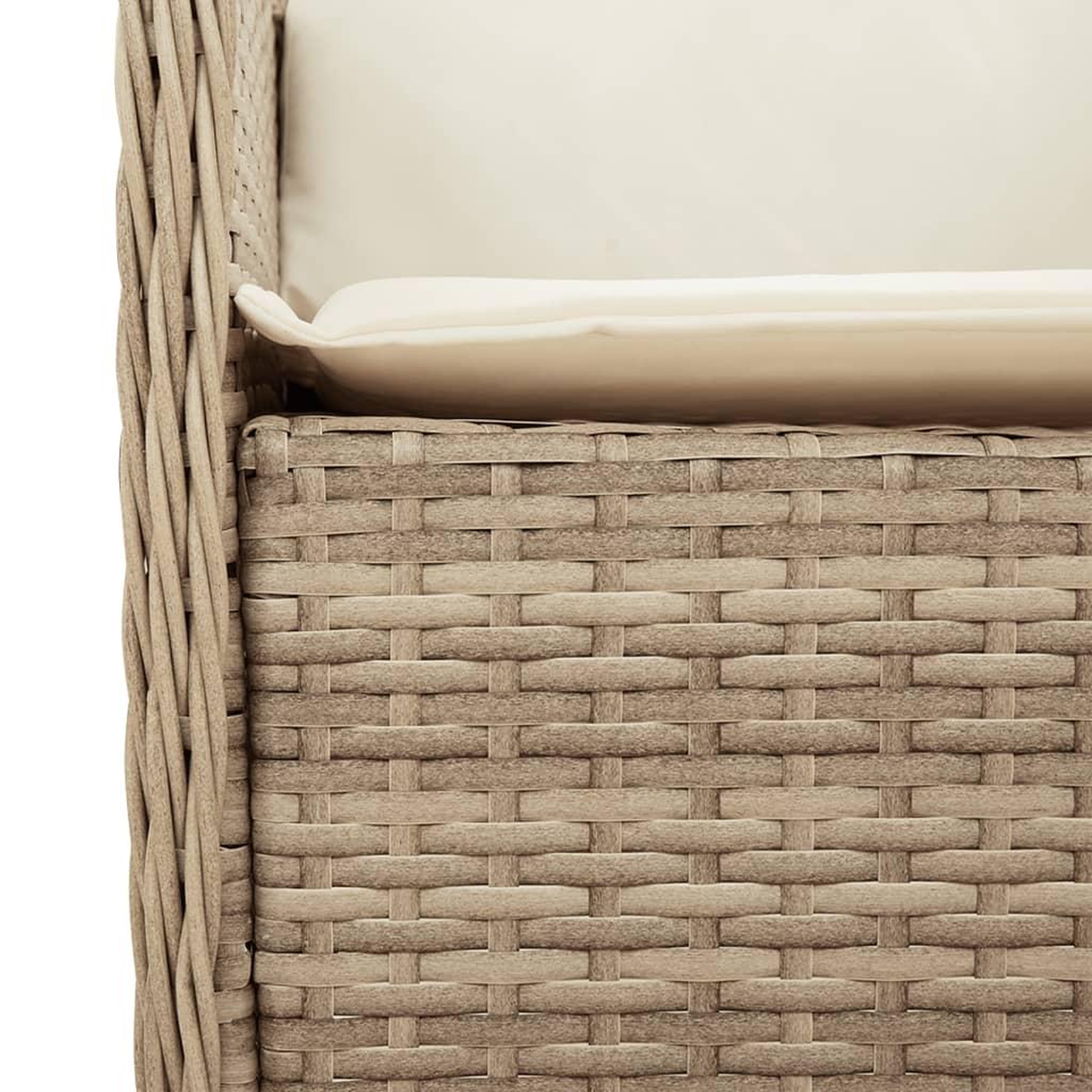 Voir la diapositive 5 : VIDAXL Ensemble a manger de jardin et coussins 7 pcs beige poly rotin